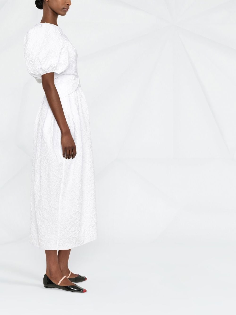 Cecilie Bahnsen Juniper Matelassé puff-sleeve Dress - Farfetch