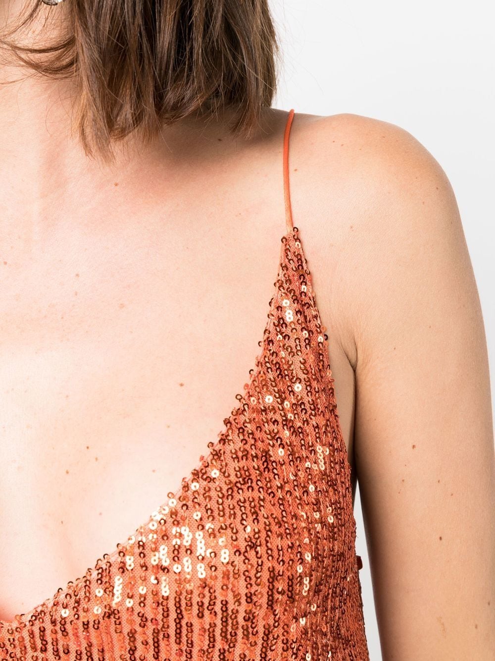 Shop Blanca Vita Tritonia Sequin Camisole In Orange