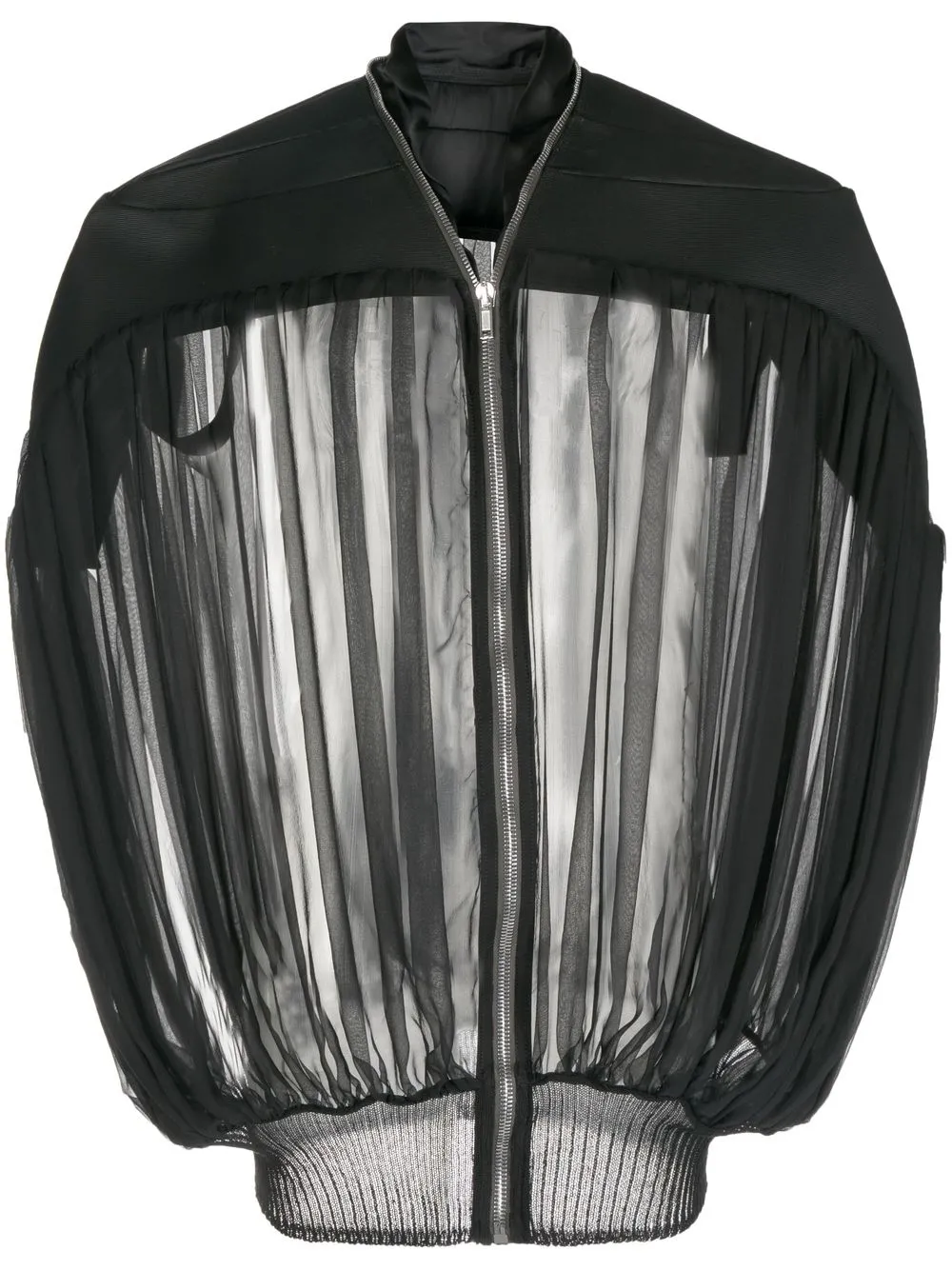 

Rick Owens semi-sheer structured bomber jacket - Black