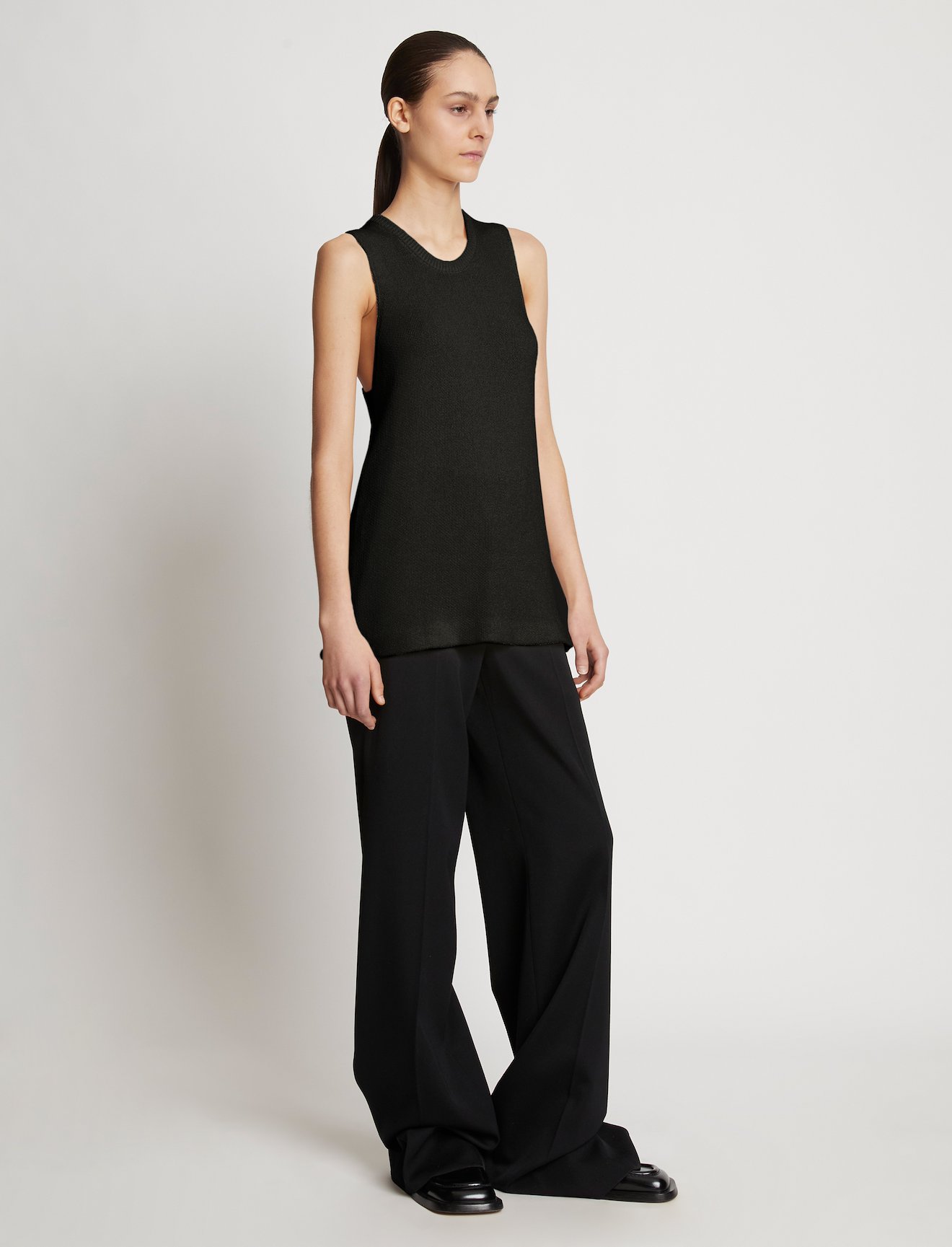 Twist Back Viscose Crepe Knit Tank #2