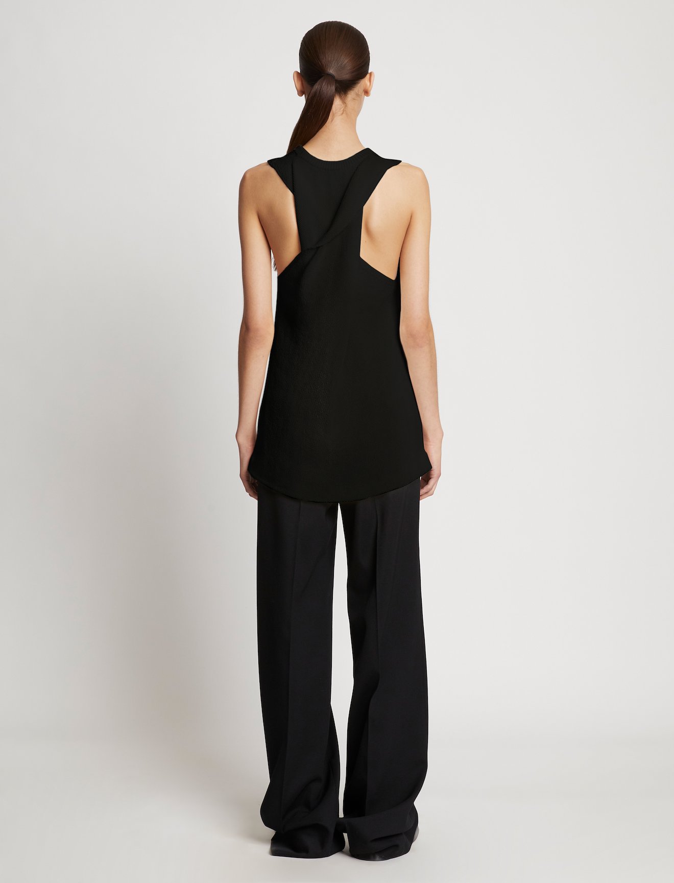 Twist Back Viscose Crepe Knit Tank #3