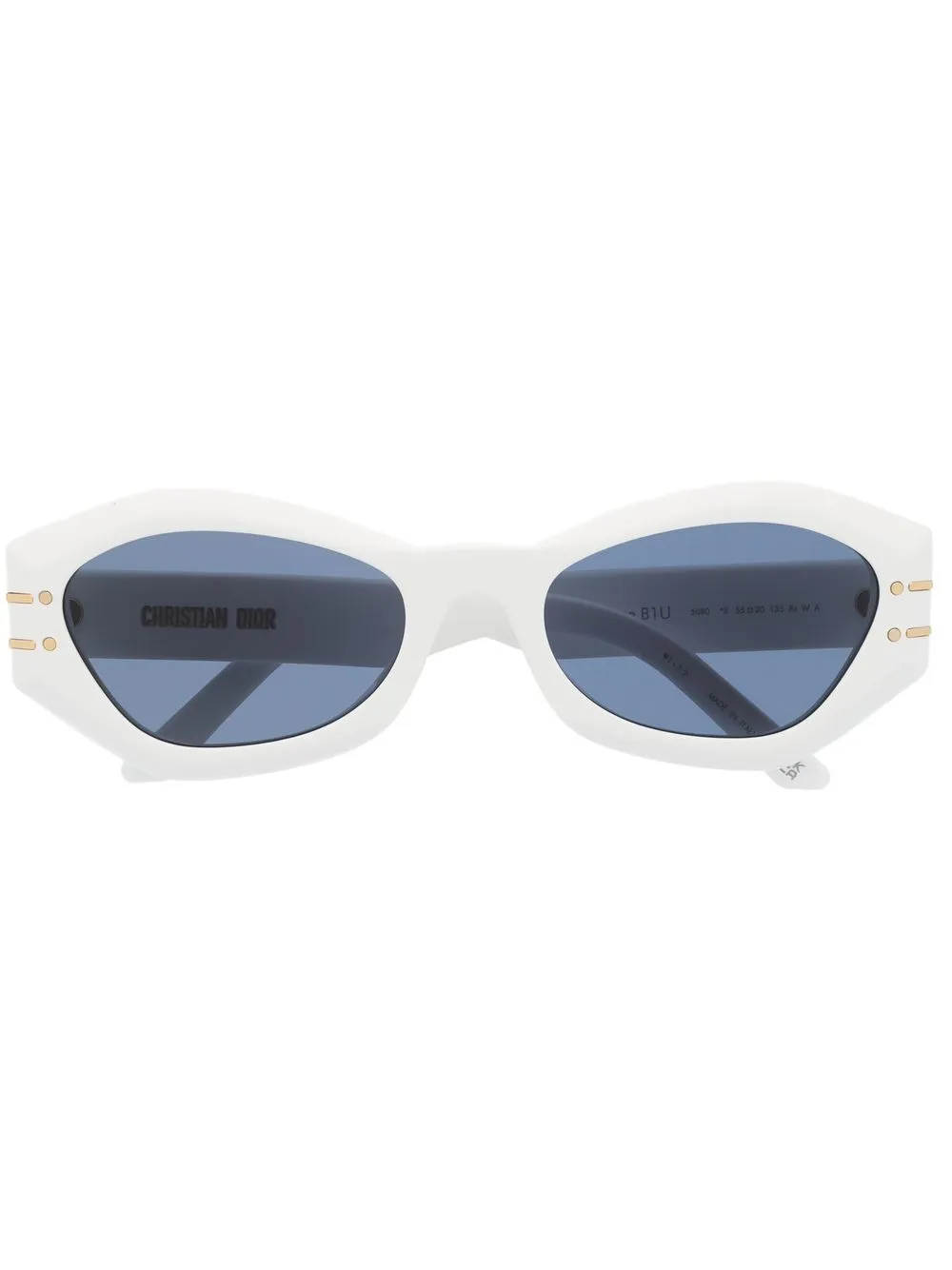 

Dior Eyewear logo-print oval-frame sunglasses - White