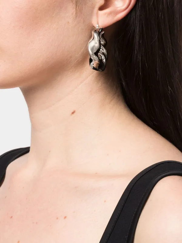 Obsidian Sculpted Hoop Earrings - Farfetch