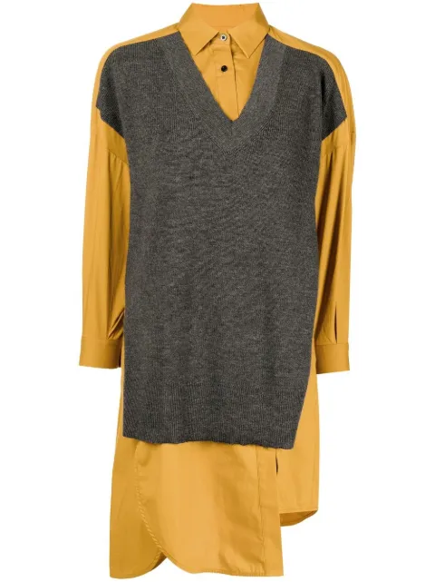 longline mock shirt jumper