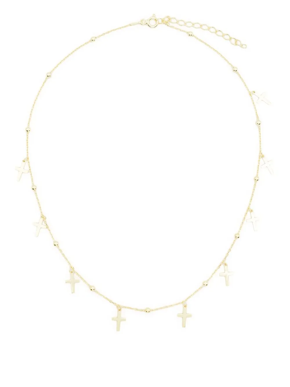 

Loulou x Obsidian cross-charm necklace - Gold