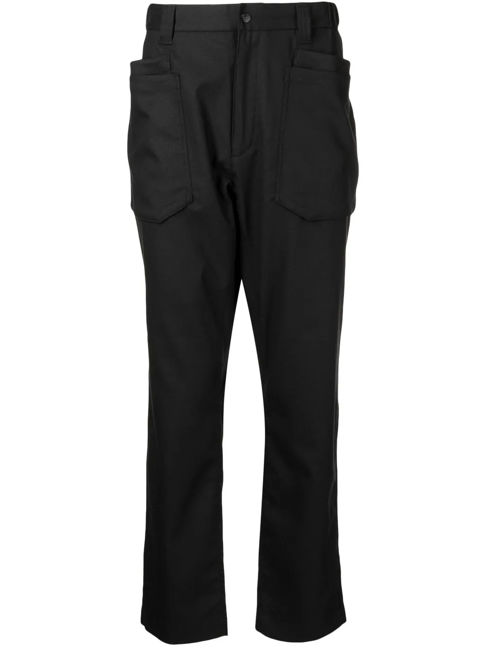 

White Mountaineering pantalones ajustados con múltiples bolsillos - Negro