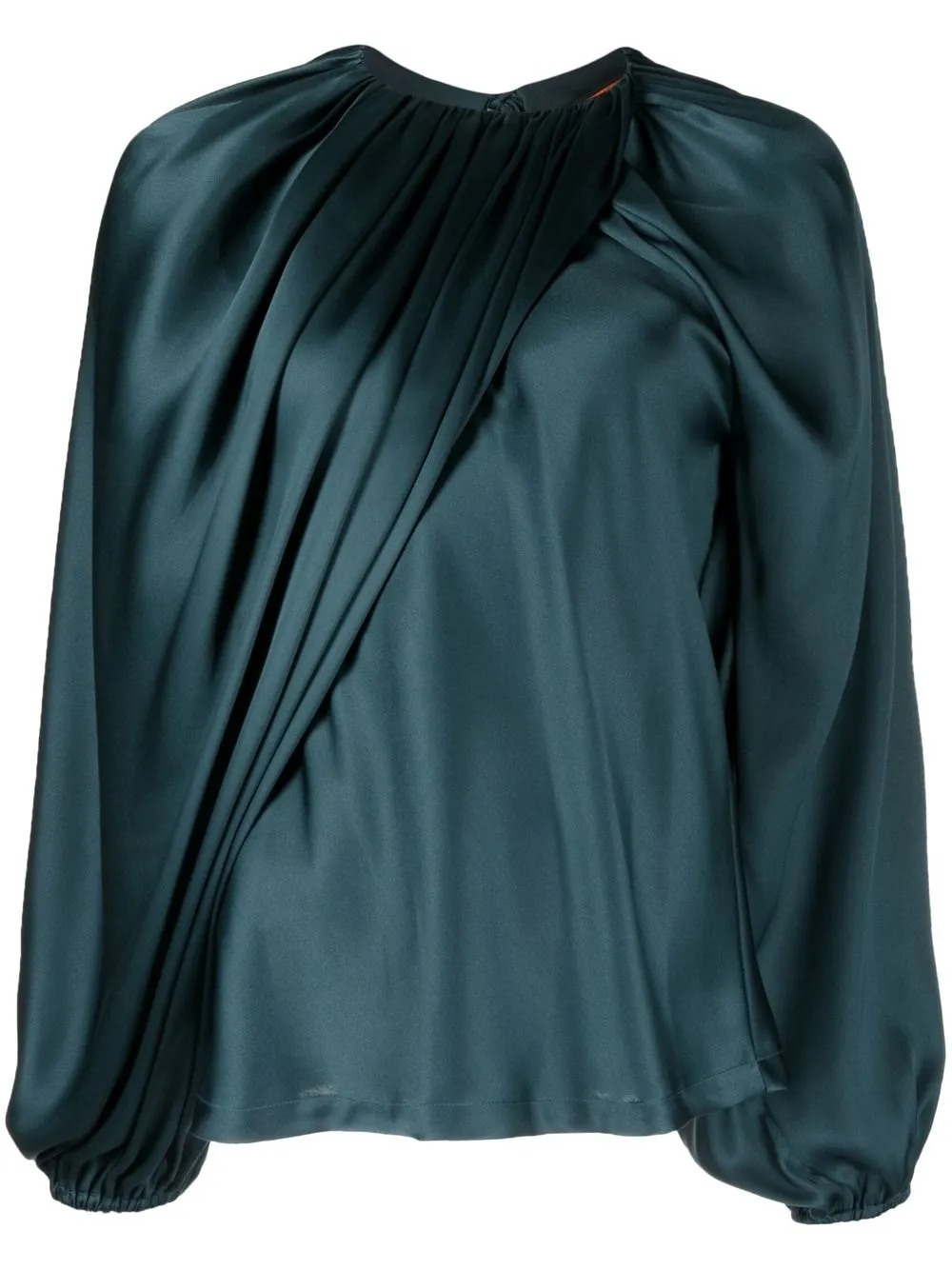 

colville layered-detail gathered silk blouse - Green