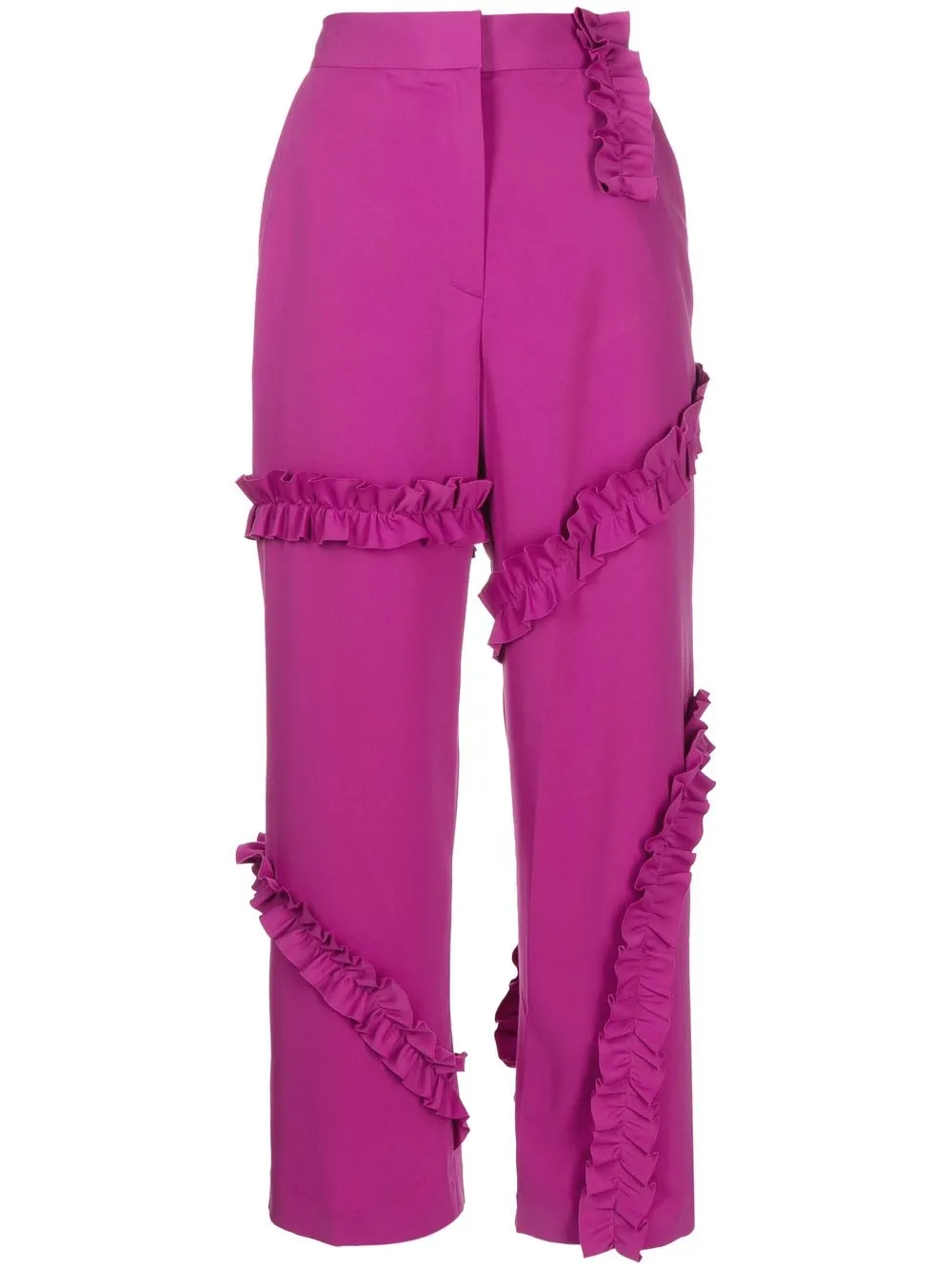 

Andersson Bell pantalones Pia anchos con volantes - Morado