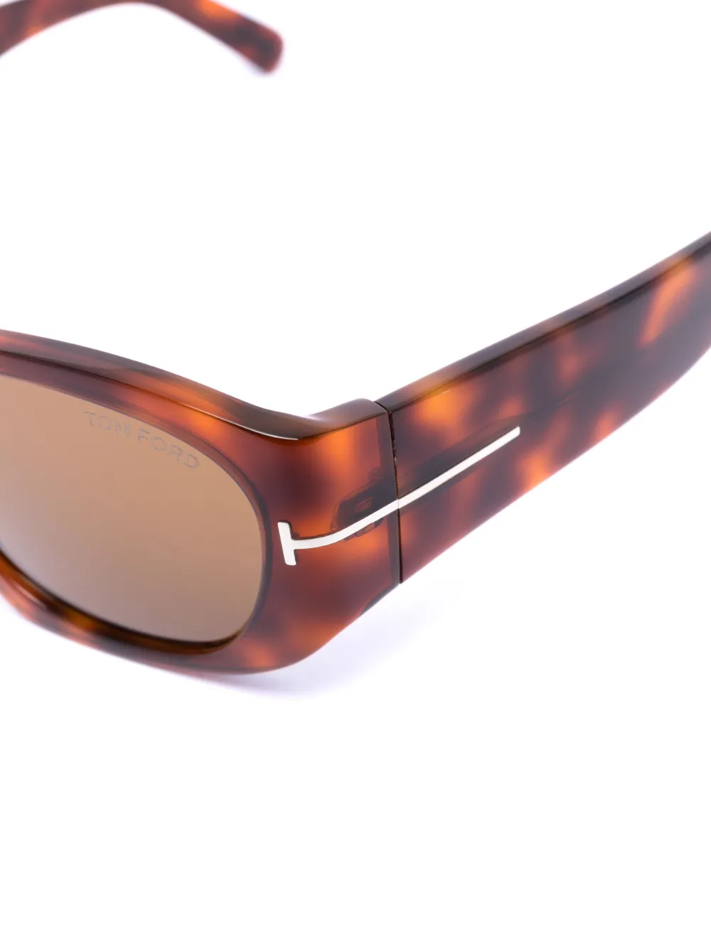 Tom Ford Leopard-print Acetate Sunglasses In Brown