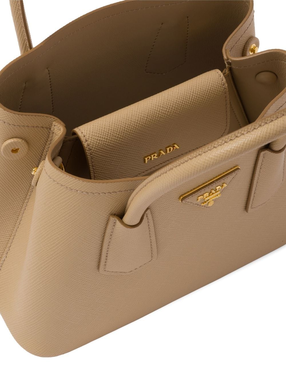 Prada Double Saffiano Leather Mini-Bag 1BG443, Pink, One Size