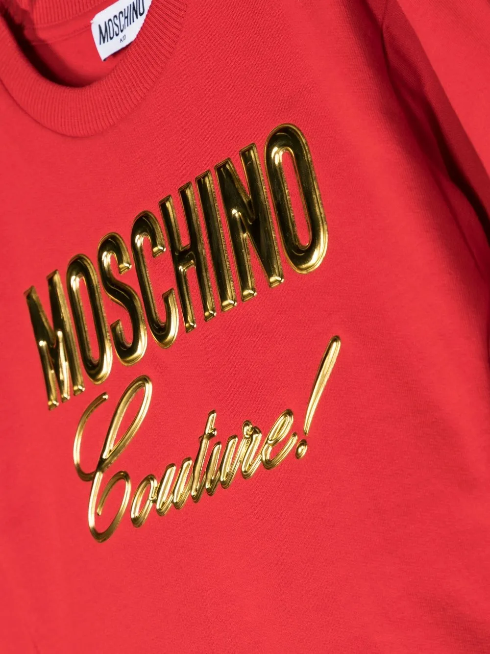 moschinokids Moschino Kids Sweater met logoprint - Rood