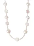 A Sinner in Pearls pearl flat bead necklace - White