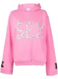 Natasha Zinko slogan-print oversized hoodie - Pink