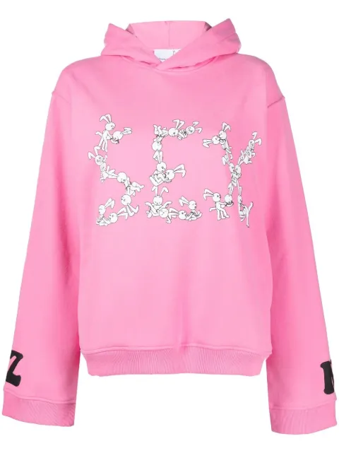 Natasha Zinko slogan-print oversized hoodie