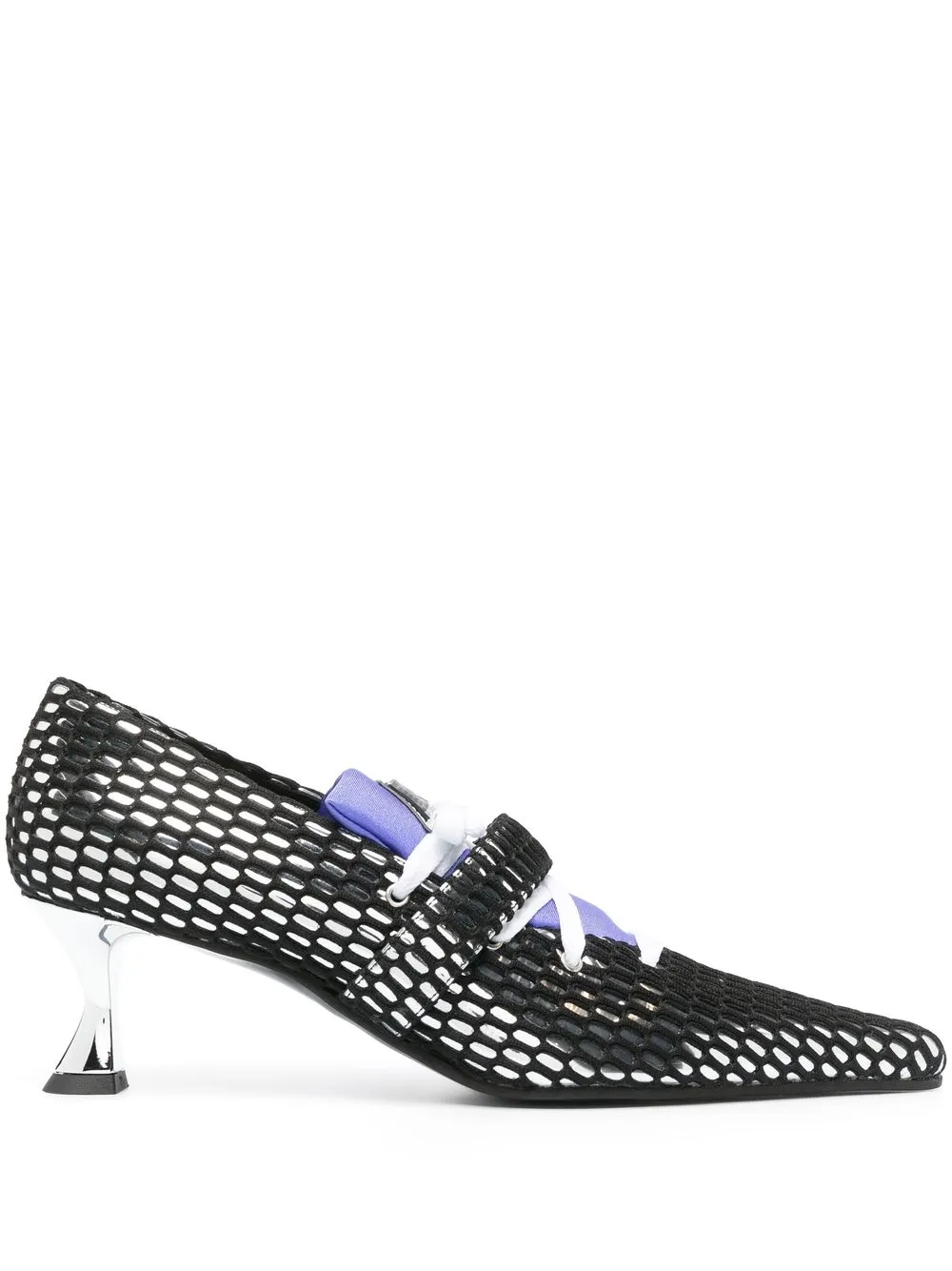 

Ancuta Sarca 65mm netted pointed pumps - Silver