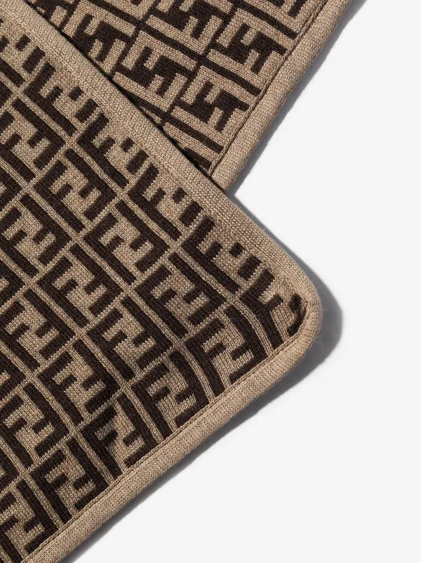 Fendi Kids FF-logo Print Blanket | Neutrals | FARFETCH