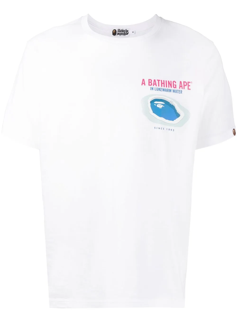 

A BATHING APE® playera con logo estampado - Blanco