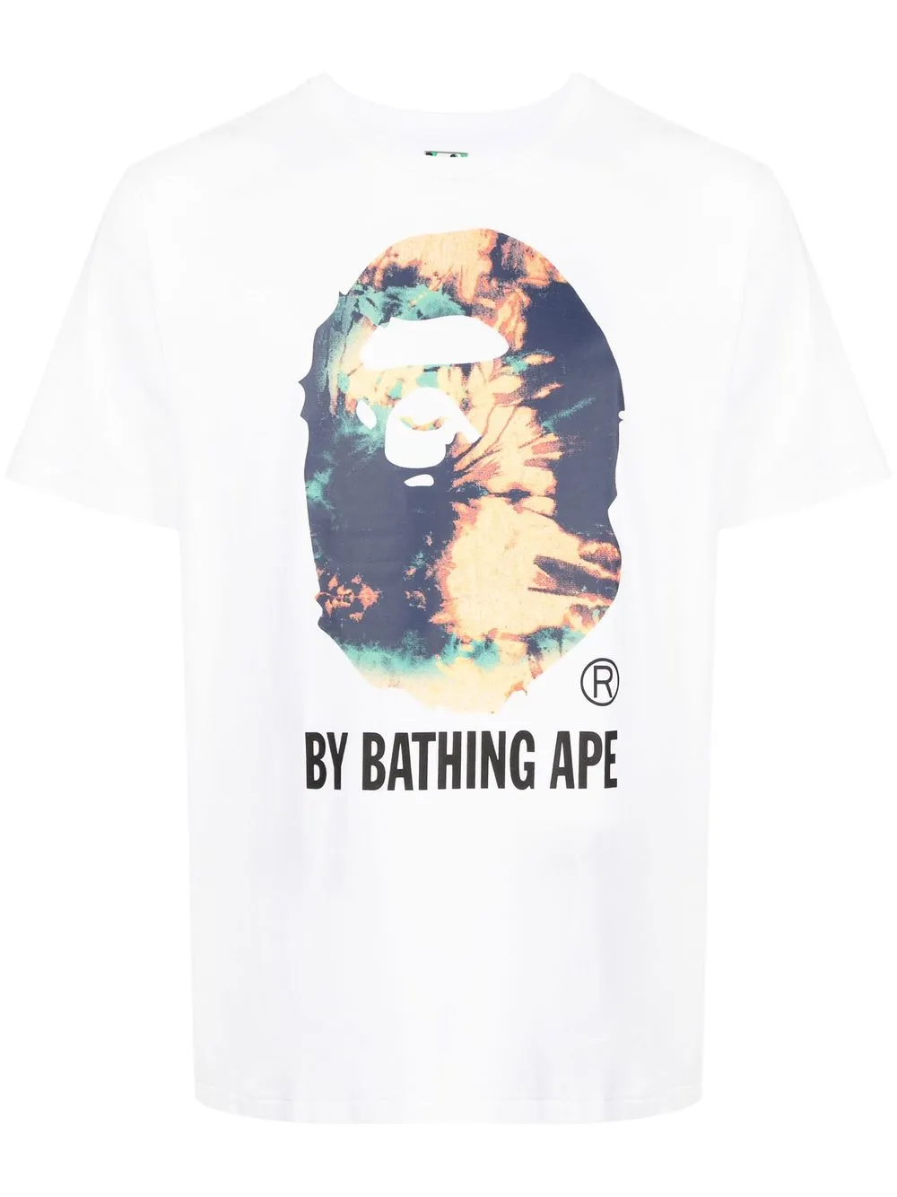 

A BATHING APE® playera Ape con estampado tie-dye - Blanco