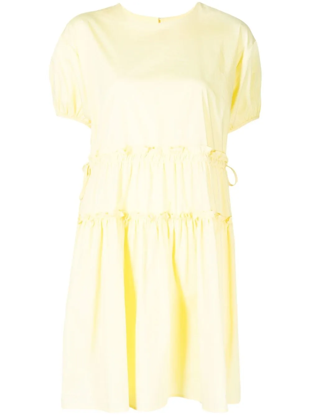 

tout a coup vestido con volantes - Amarillo