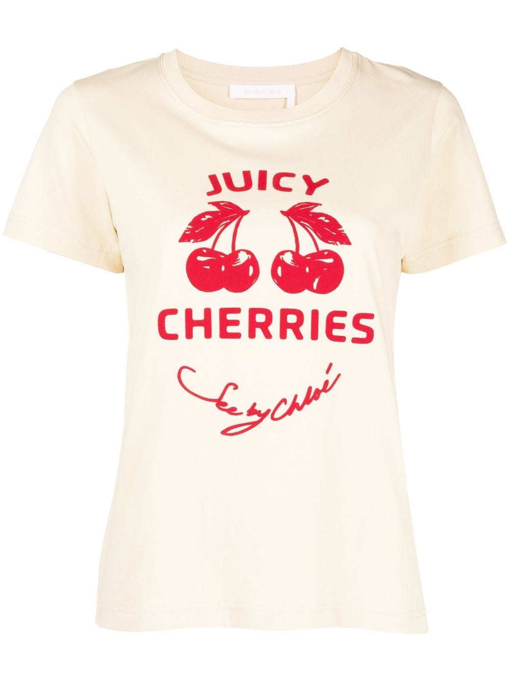 See By Chloé Juicy Cherries Graphic Print T-shirt - Farfetch