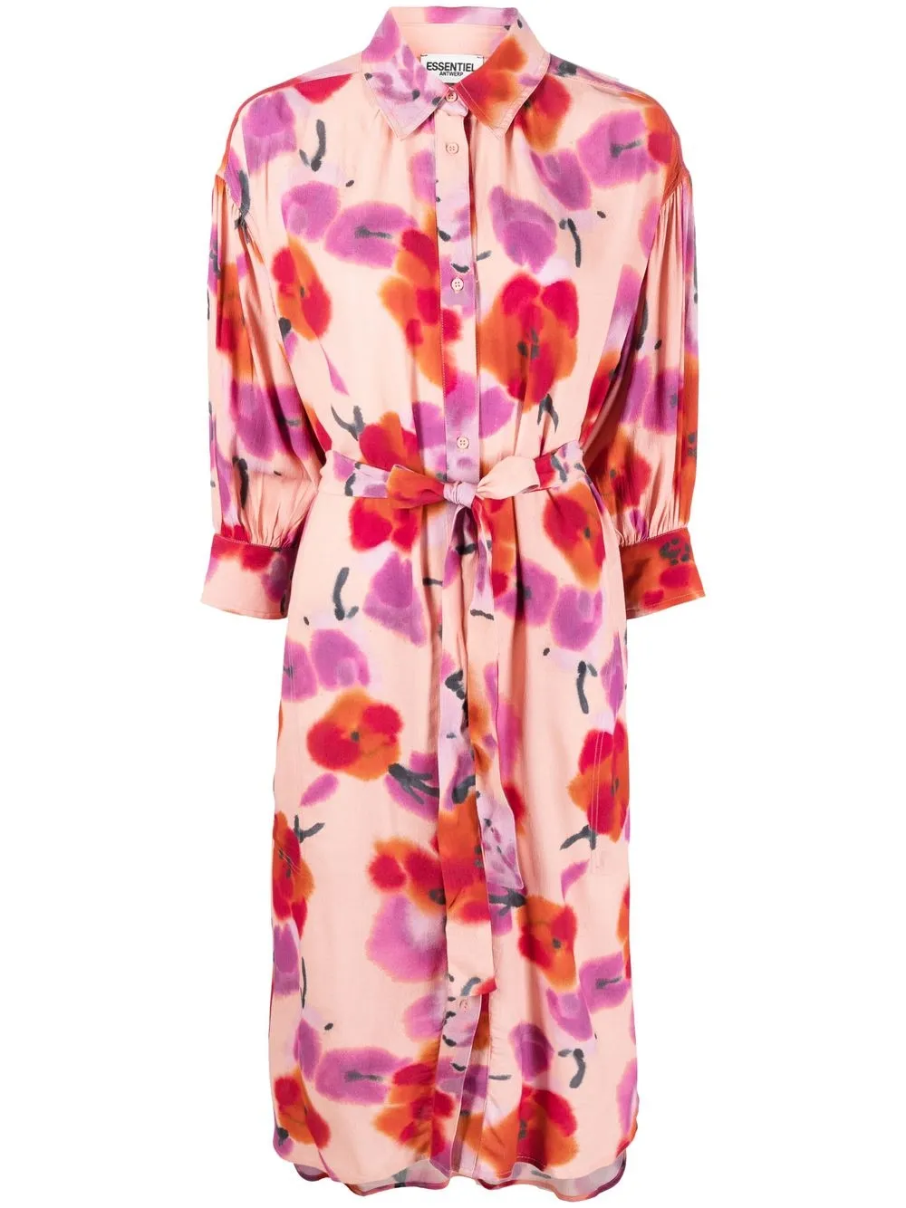 

Essentiel Antwerp vestido camisero Berries - Rosado