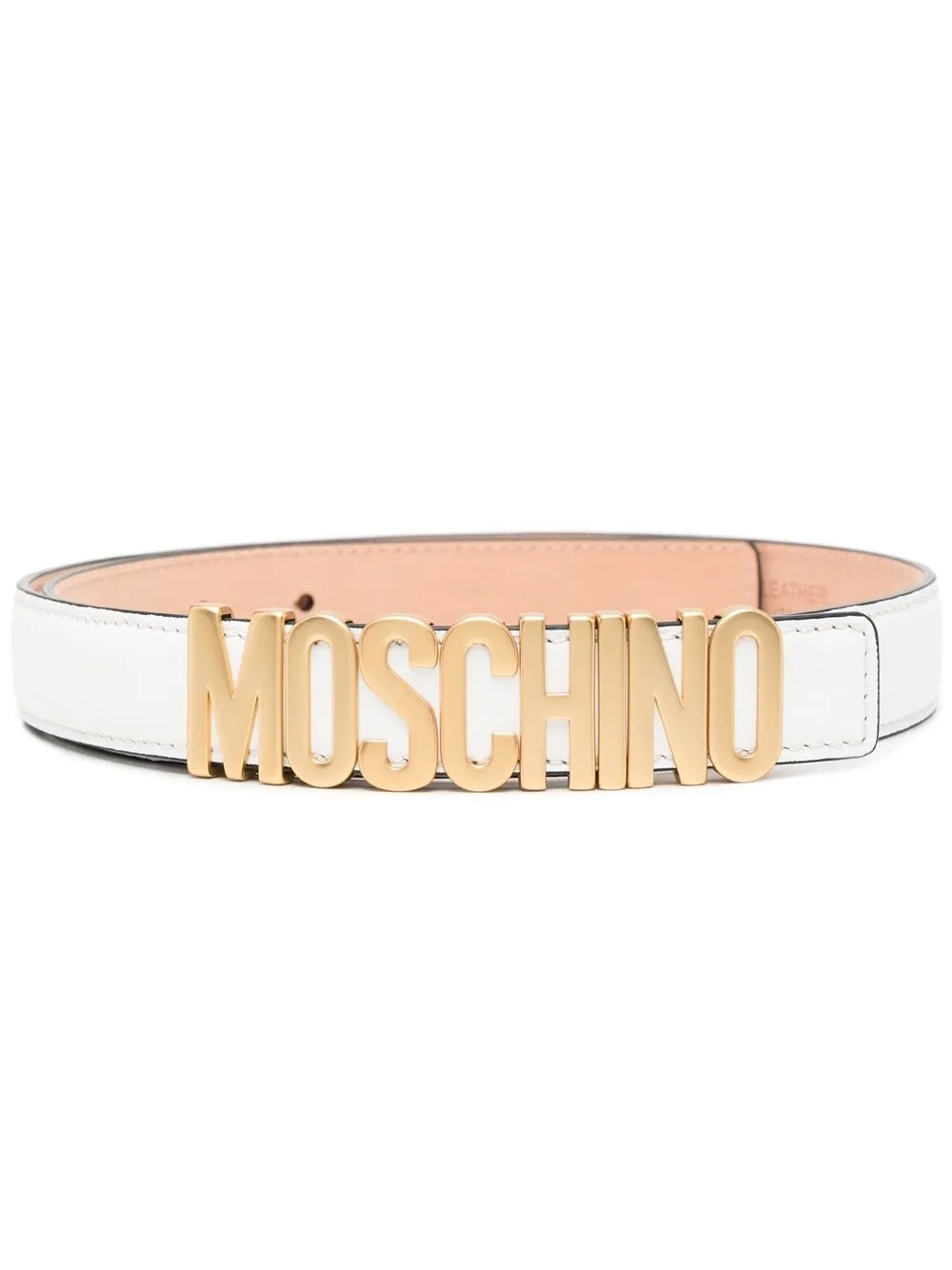 

Moschino cinturón con letras del logo - Blanco