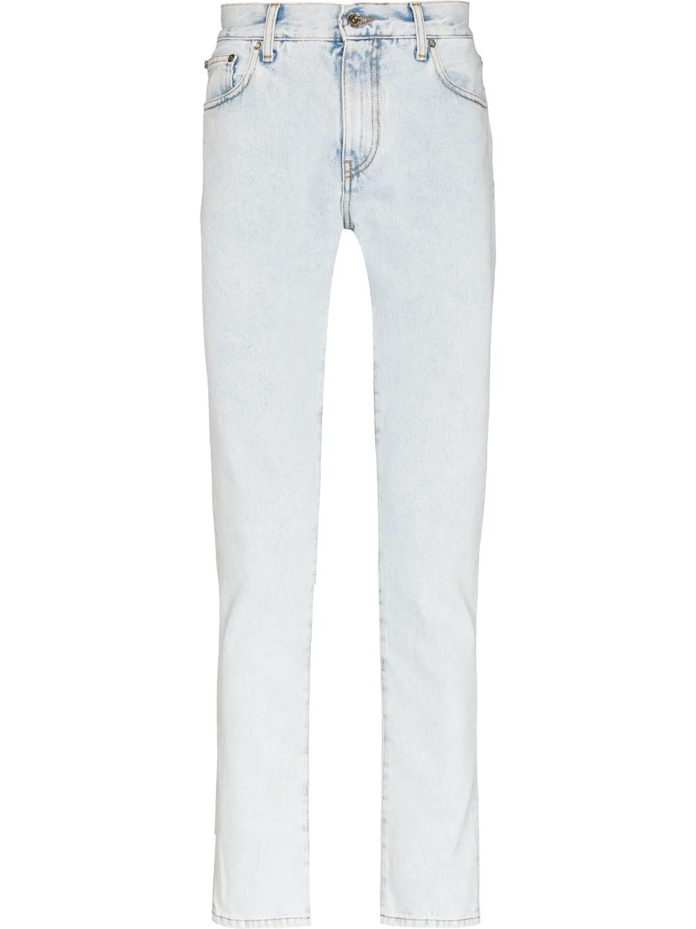 Off-White Diagonal Striped Pocket Skinny Jeans - Farfetch