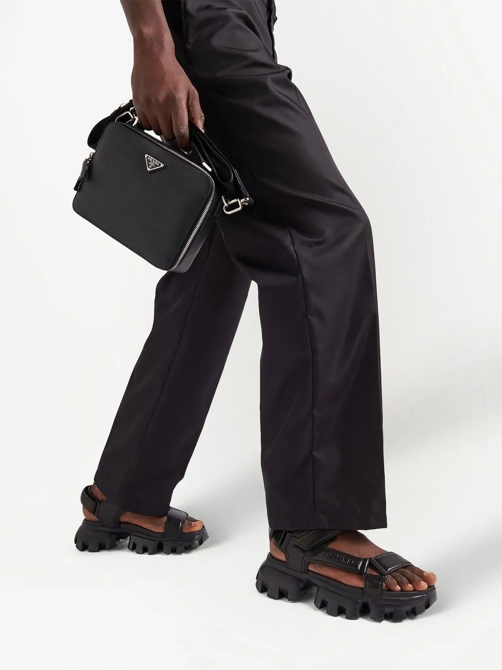 Prada logo strap chunky sandals Clearance