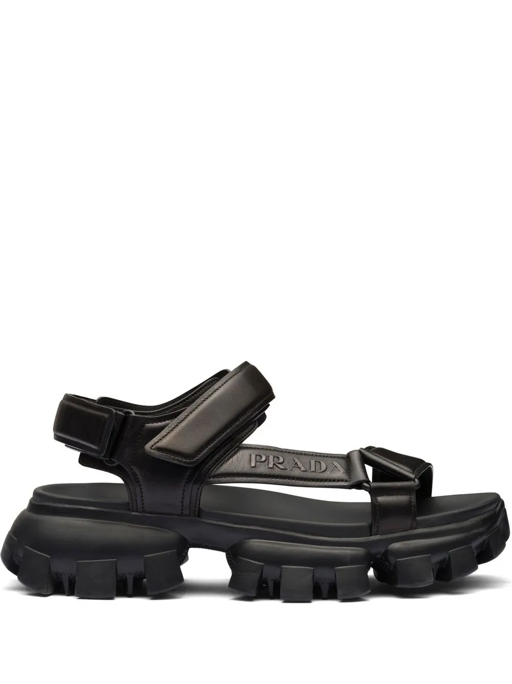 Prada logo-embossed Chunky Sandals - Farfetch