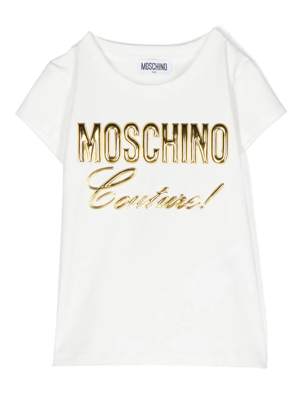 

Moschino Kids playera con logo estampado - Blanco