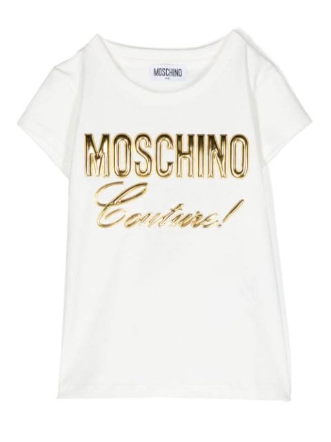 Moschino Kids logo-print crew neck T-shirt