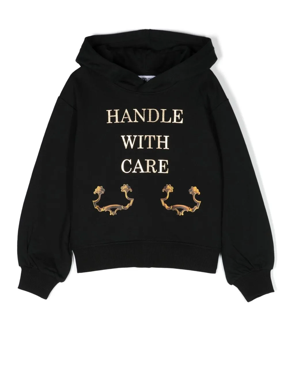 

Moschino Kids hoodie Handle With Care - Negro