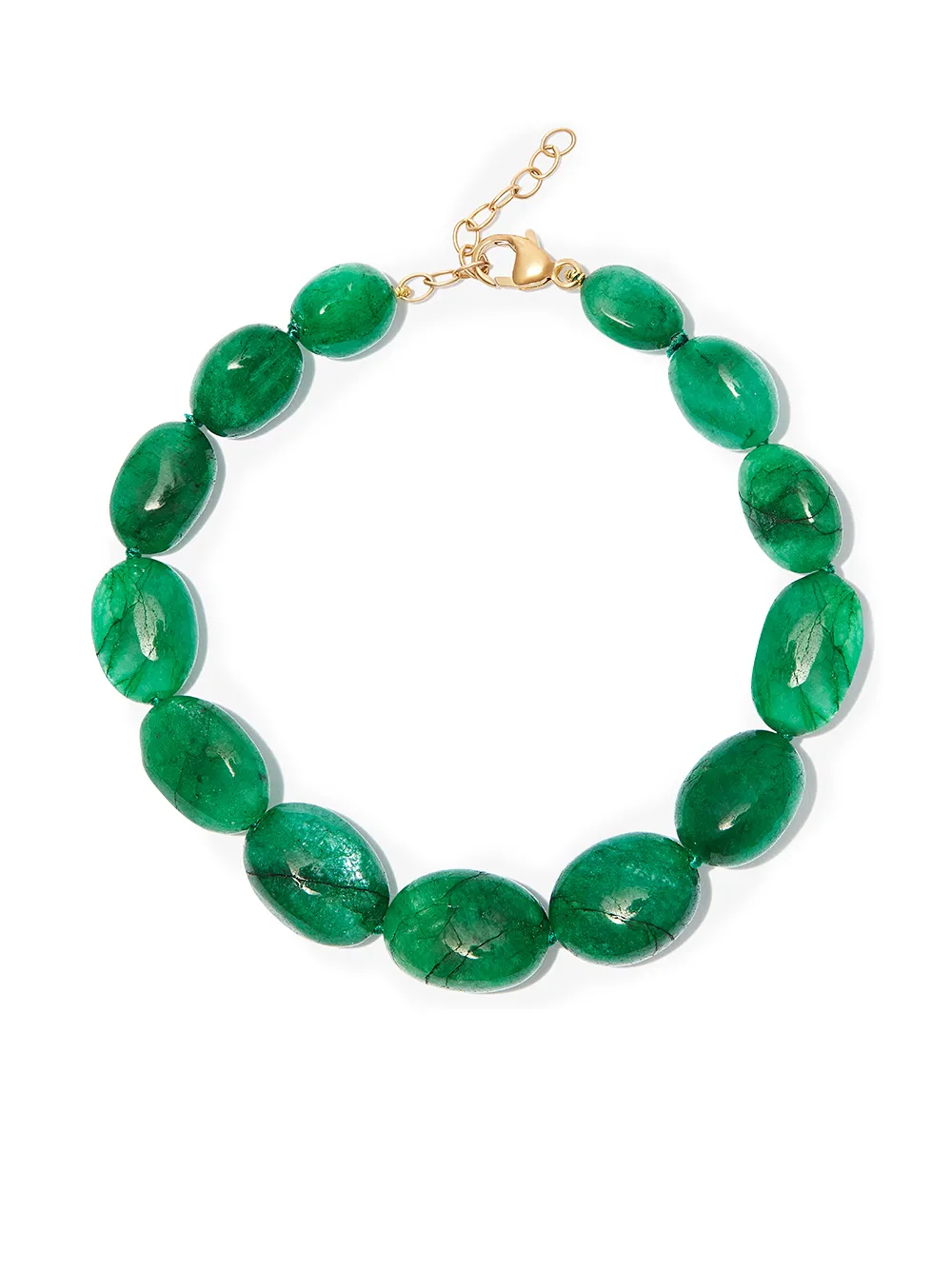 

JIA JIA 14kt yellow gold emerald oval beaded bracelet