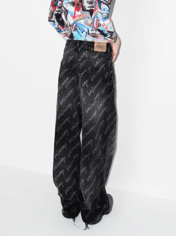 Balenciaga logo-print wide-leg Jeans 