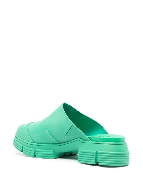 NWB GANNI Recycled Rubber City Mule Utility Clogs in Kalamata Green Size 44 18449130_40968068_600.jpg main image 4