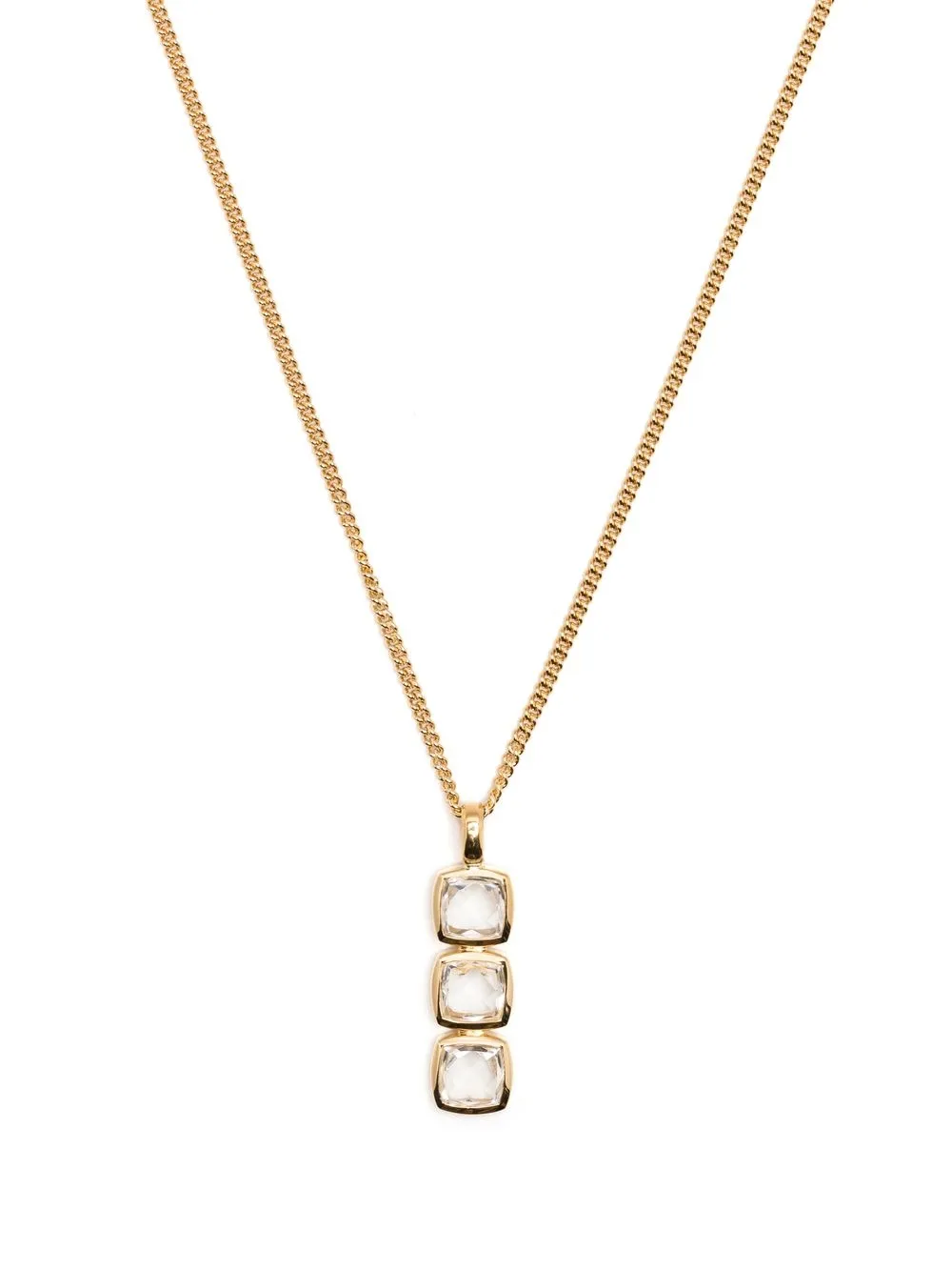 

Tom Wood crystal-embellished pendant necklace - Gold