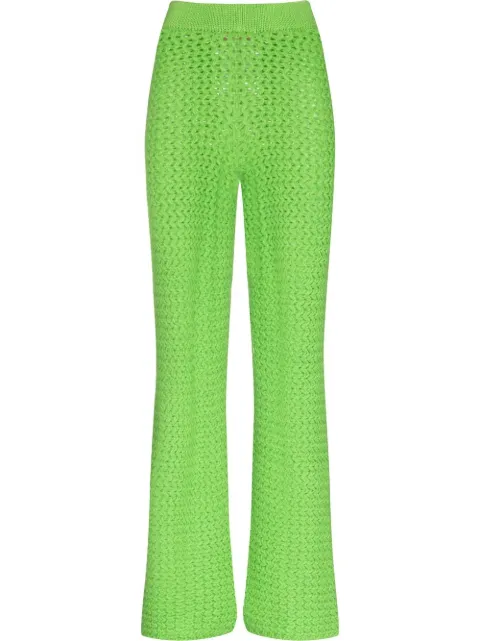 The Elder Statesman straight-leg knitted trousers