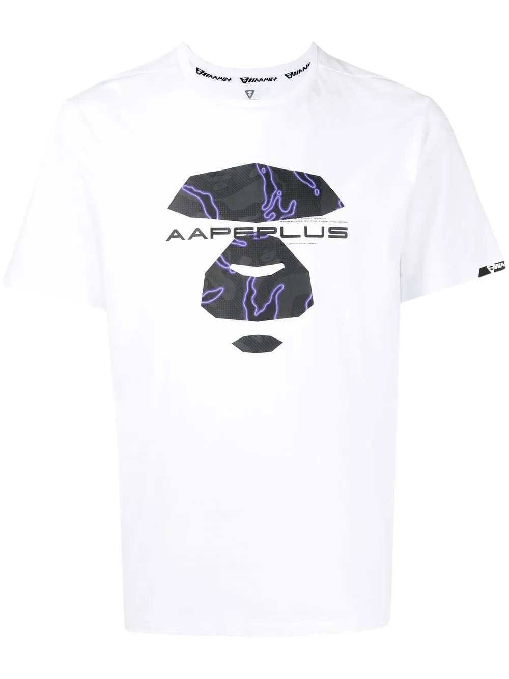 

AAPE BY *A BATHING APE® logo print T-shirt - White