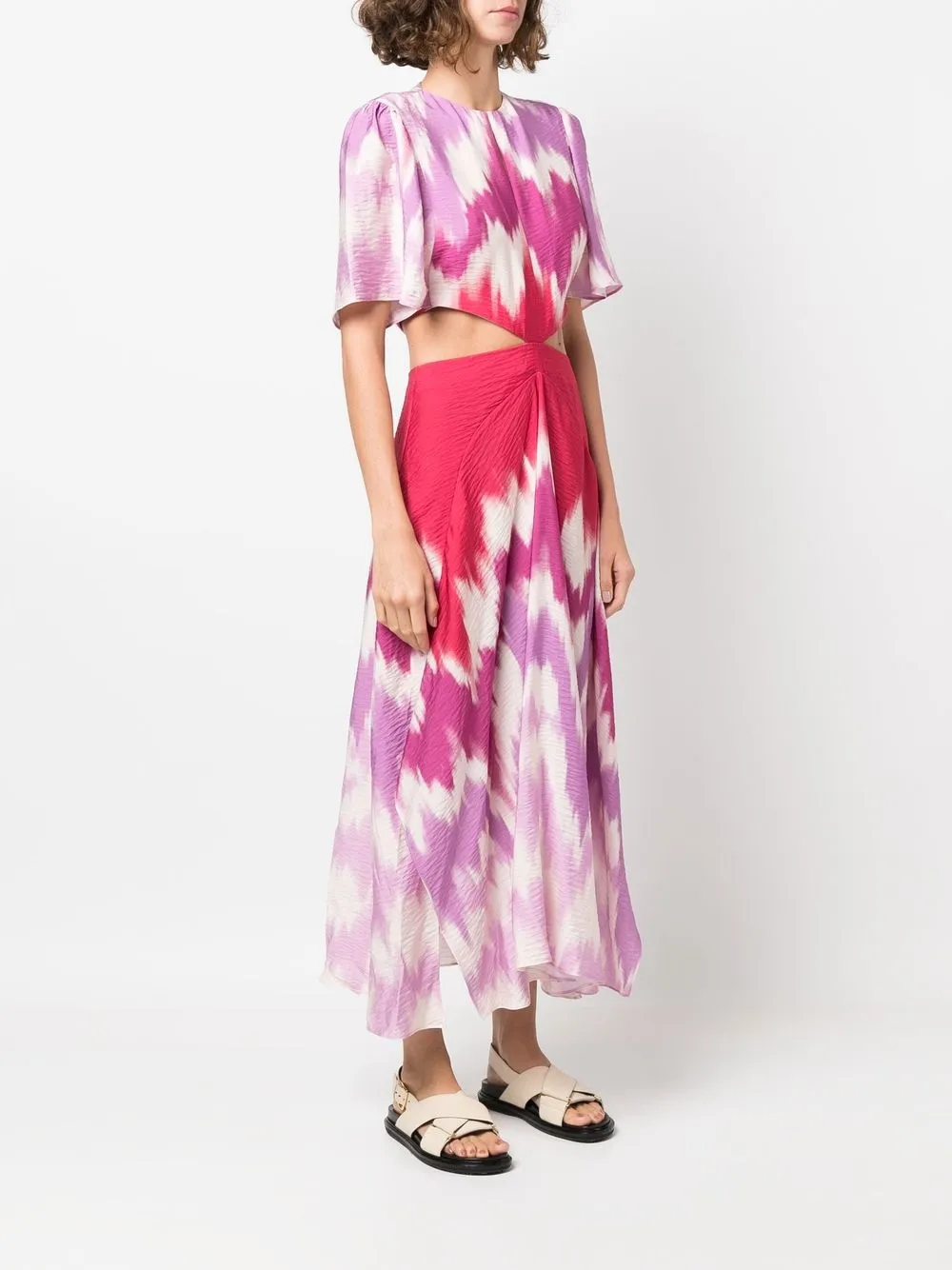 maje tie dye knit maxi dress Tie-dye maxi dress Blue For Women