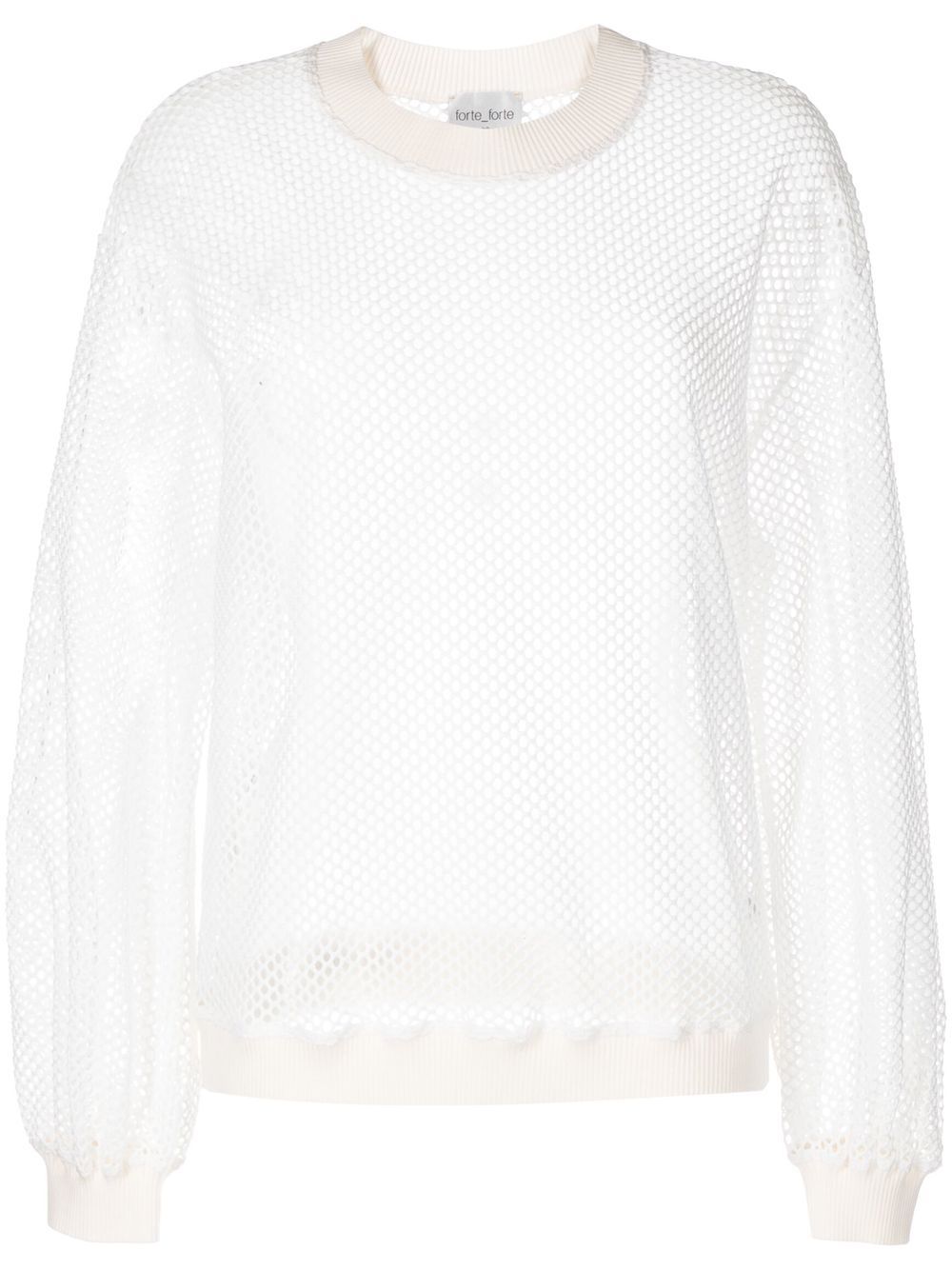 

Forte Forte relaxed mesh sweatshirt - White