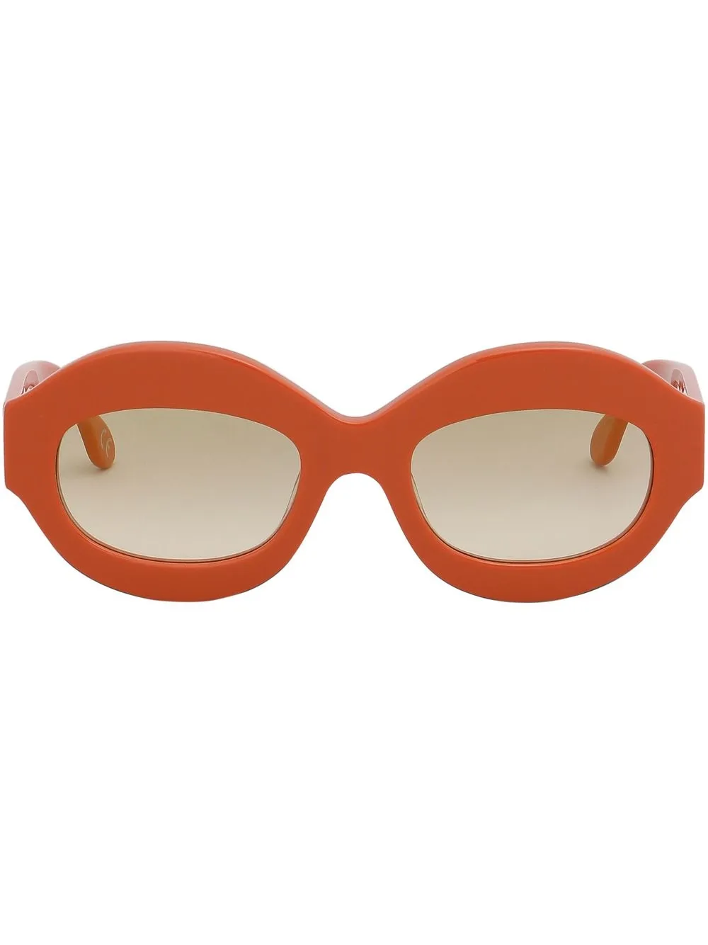 

Marni logo-engraved round-frame sunglasses - Orange