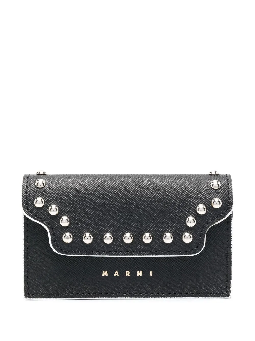 

Marni cartera con logo y apliques - Negro