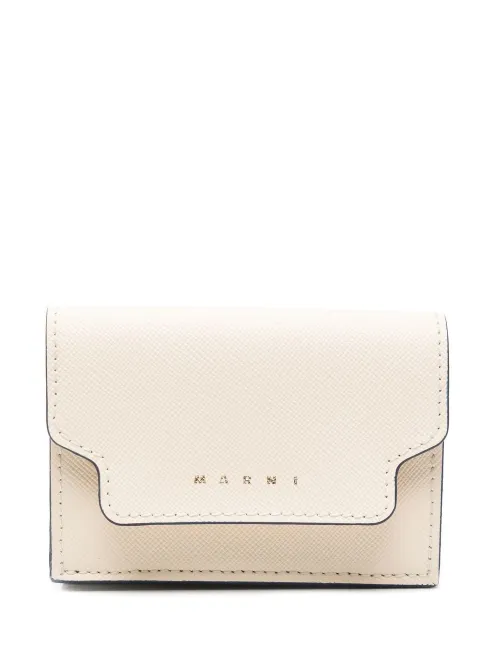 Portefeuille pliant en cuir - Marni - Modalova