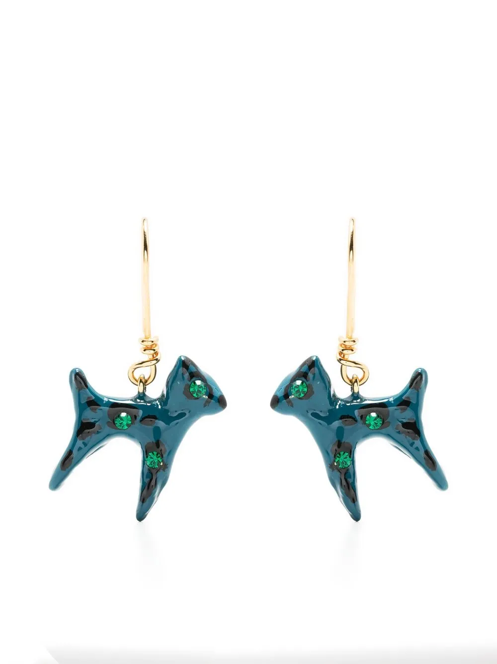 

Marni aretes con dije de gato - Azul