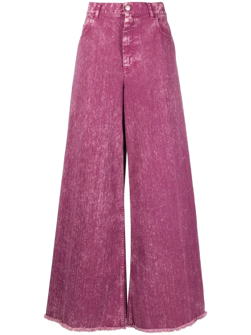 

Marni acid-wash wide leg jeans - Purple