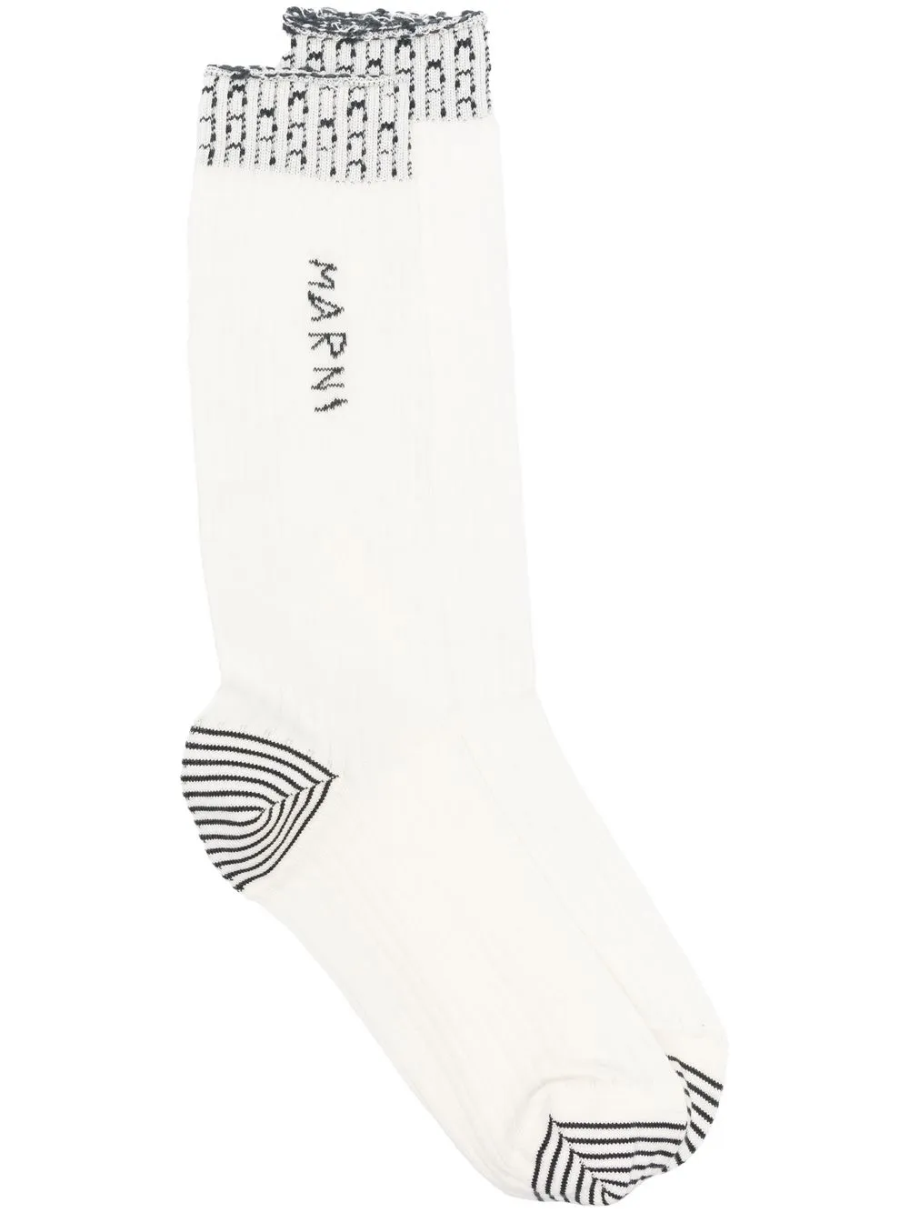 

Marni calcetines con logo bordado - Blanco