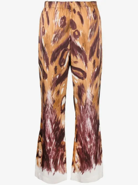 Marni pantalon évasé à imprimé graphique
