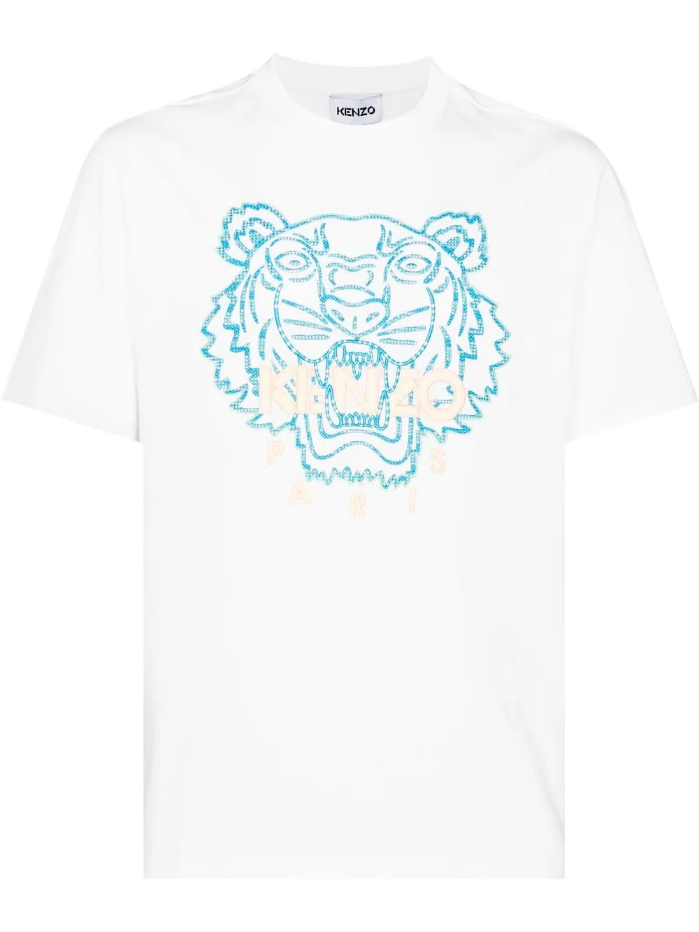 

Kenzo playera con bordado de tigre - Blanco