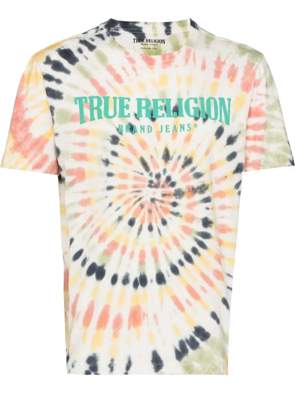 

True Religion playera con estampado tie-dye y logo - Neutro