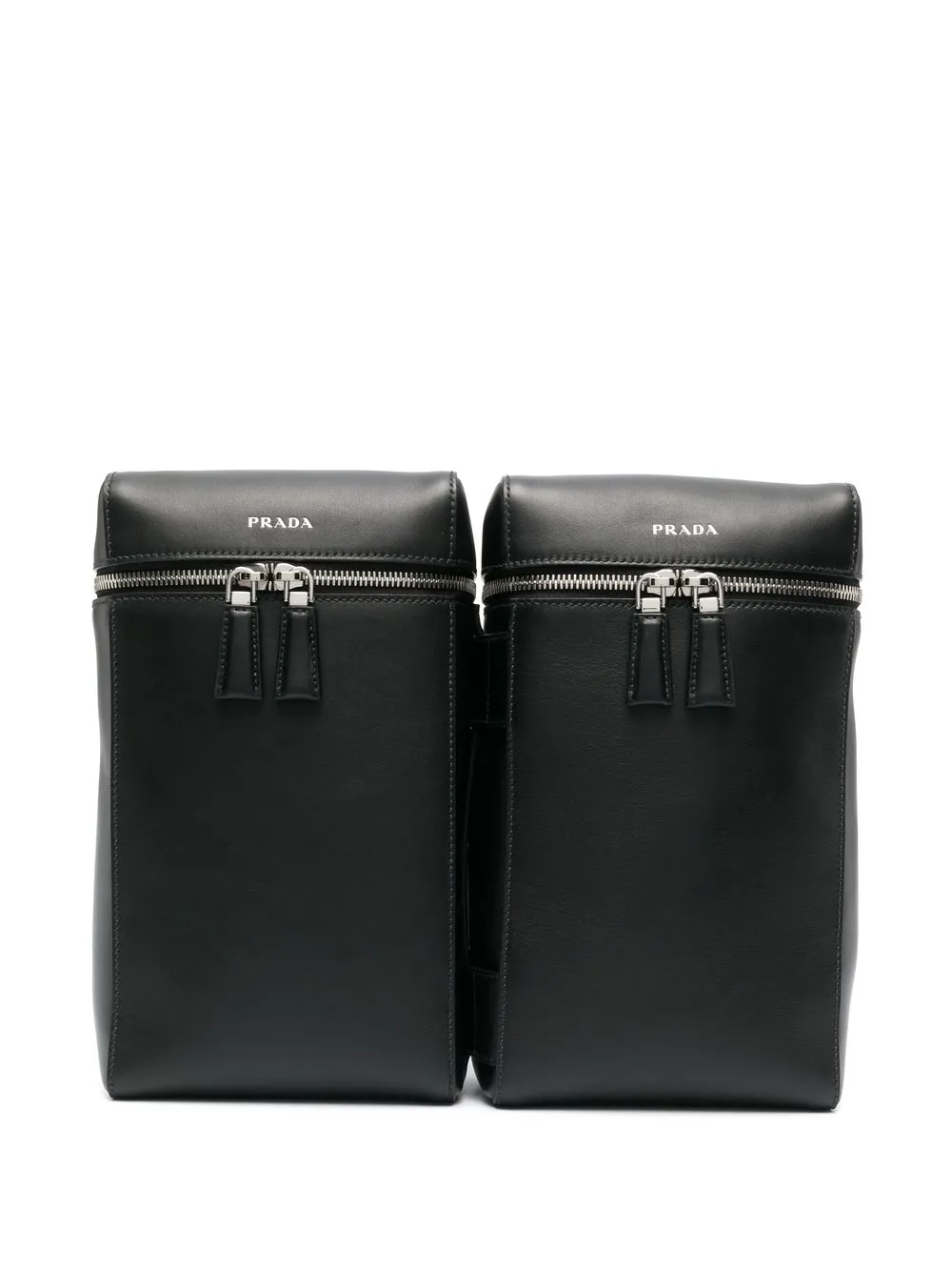 Prada Double leather backpack – Black